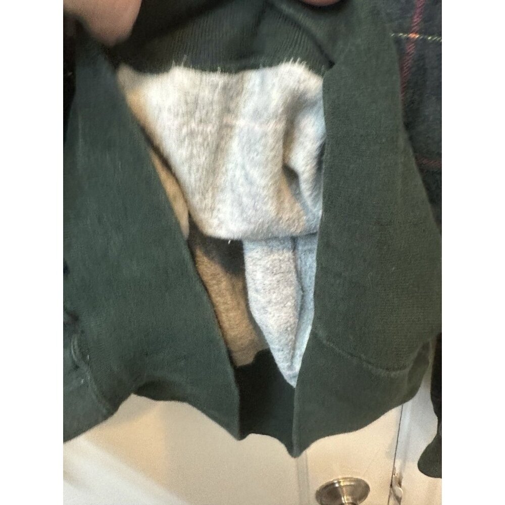 VTG Polo Golf Ralph Lauren Sweatshirt Men L Green Plaid Crewneck Pullover Tartan - Picture 4 of 6
